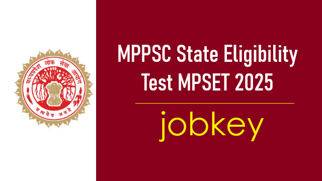 MPPSC State Eligibility Test SET Online Form 2025-jobkey